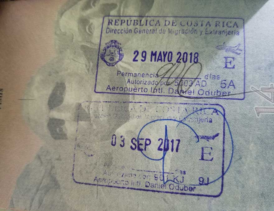 Costa Rica passport requirements and entry requirements