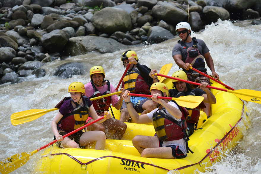 hiring a guide in Costa Rica - white water rafting