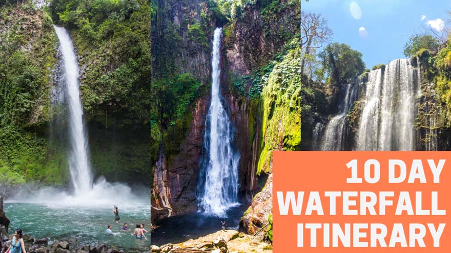 Costa Rica waterfall itinerary