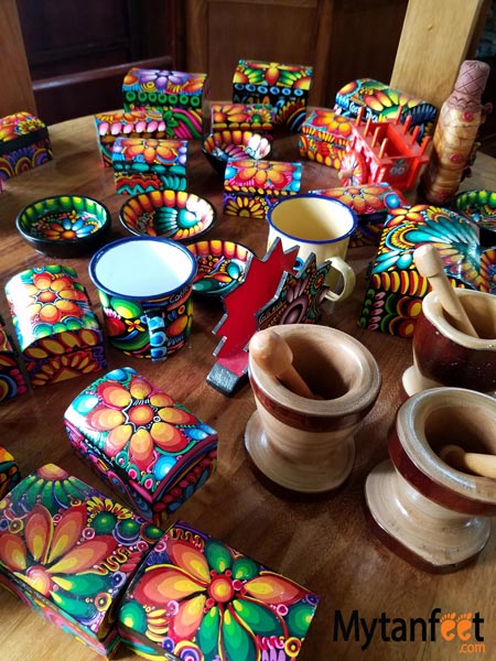 Costa RIcan souvenirs - painted wooden items