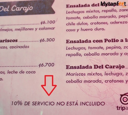10% Service tax is not included