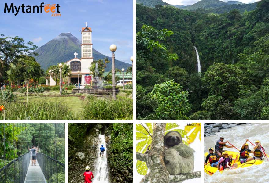 Arenal Volcano, Waterfall, canyoning, ziplinng, sloths, rafting in Costa Rica